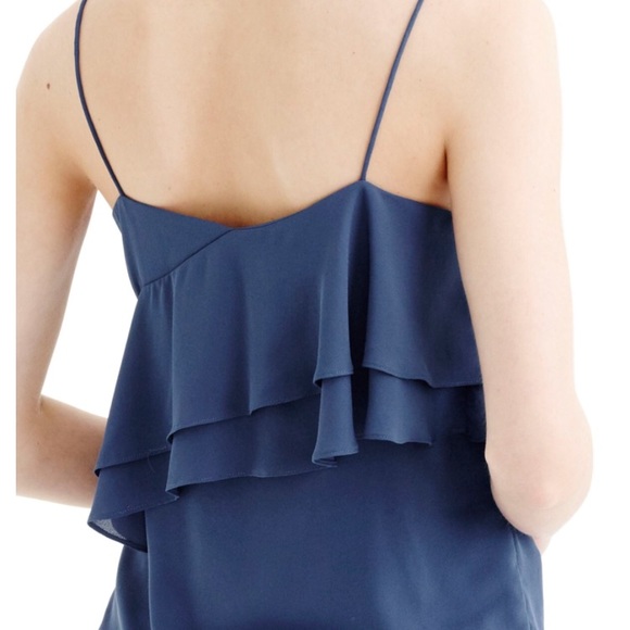J. Crew blue ruffle tank - Picture 4 of 4